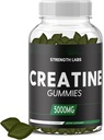 Suikervrije Creatine 5g voor mannen en vrouwen - Kauwbare Creatine Monohydraat Gummies Build Size with L-Theanine & Vitamine B12 5000mg Bodybuilding Builder Strength Muscle - Pre-Workout Growth