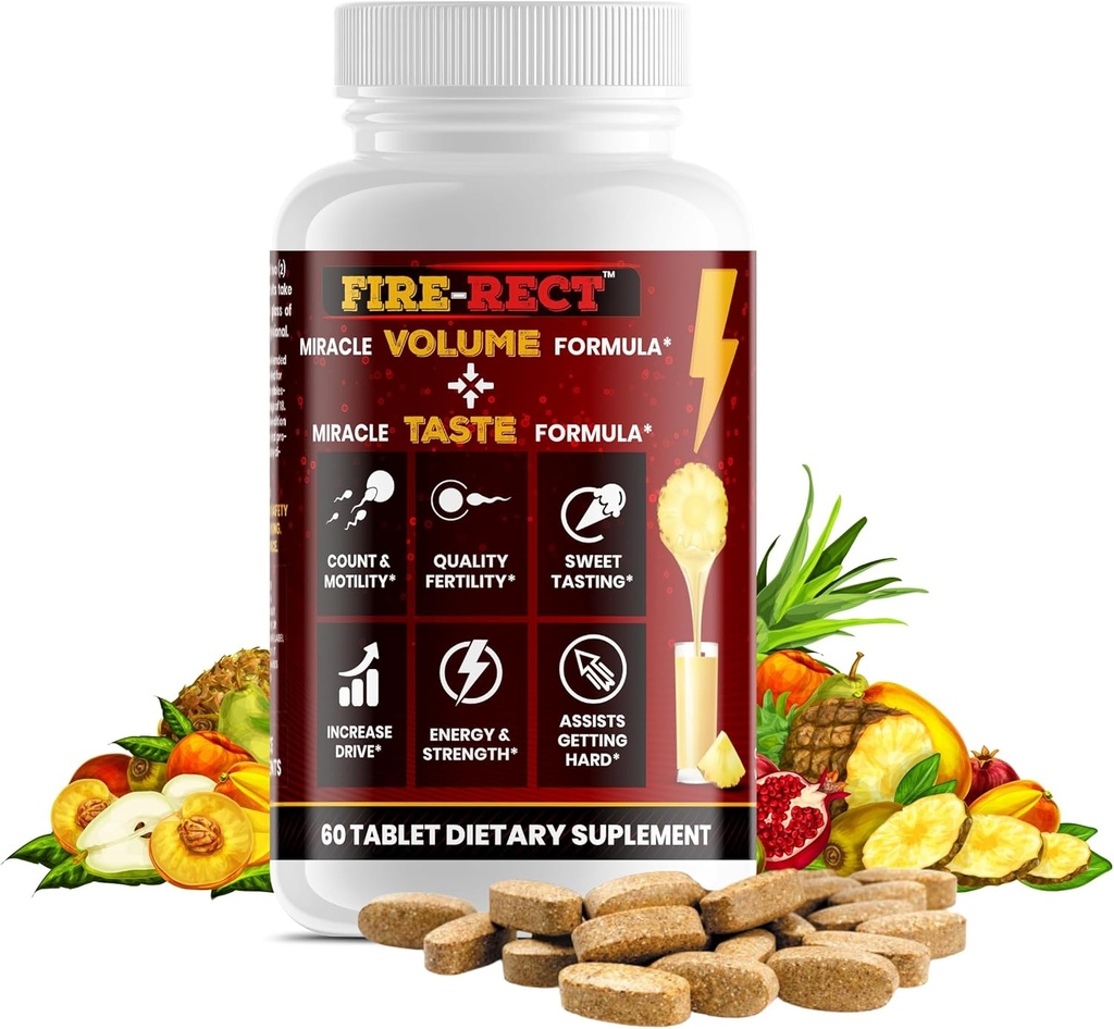 Sperma Volume/Taste Booster Supplement - Mannen Semen Gezondheid & vruchtbaarheid - Load Flow Volumizer + Inch - Doctor Geformuleerd om volume te verhogen - 60 tabletten