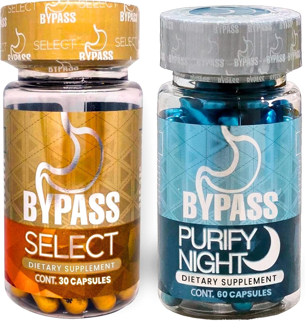 Generic Bypass Duo Select & PURIFY - Quemá grasa de día y de Noche (Selecteer 30caps) - (zuiver 60caps), blauw en goud