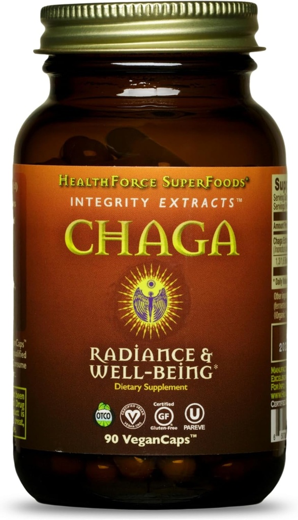 HealthForce SuperFoods Integriteit Extracten van Chaga capsules - 90 Vegan Capsules