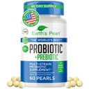 Earth's Pearl Probiotics for Women & Men & Kids - Pearl-Shaped Probiotics & Prebiotics with BIO-Tract®, 4 Miljard CFU, Gut Health Support (60-Day Supply)