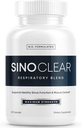 SinoClear Long Detox & Sinus Pressure Relief Supplement (60 Caps): Clean and Natural Nasal Decongestant, Sinus Relief, & Lung Cleanse Blend - NAC, Andrographis, & Thyme Leaf - GMO-Free & Made in USA