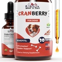 Cranberry supplement voor honden - Hond UTI behandeling - Hond Cranberry supplement - Cranberry voor honden - Hond UTI Cranberry - Hond UTI - UTI Behandeling voor honden - UTI Honden - 1 fl oz - Bacon smaak