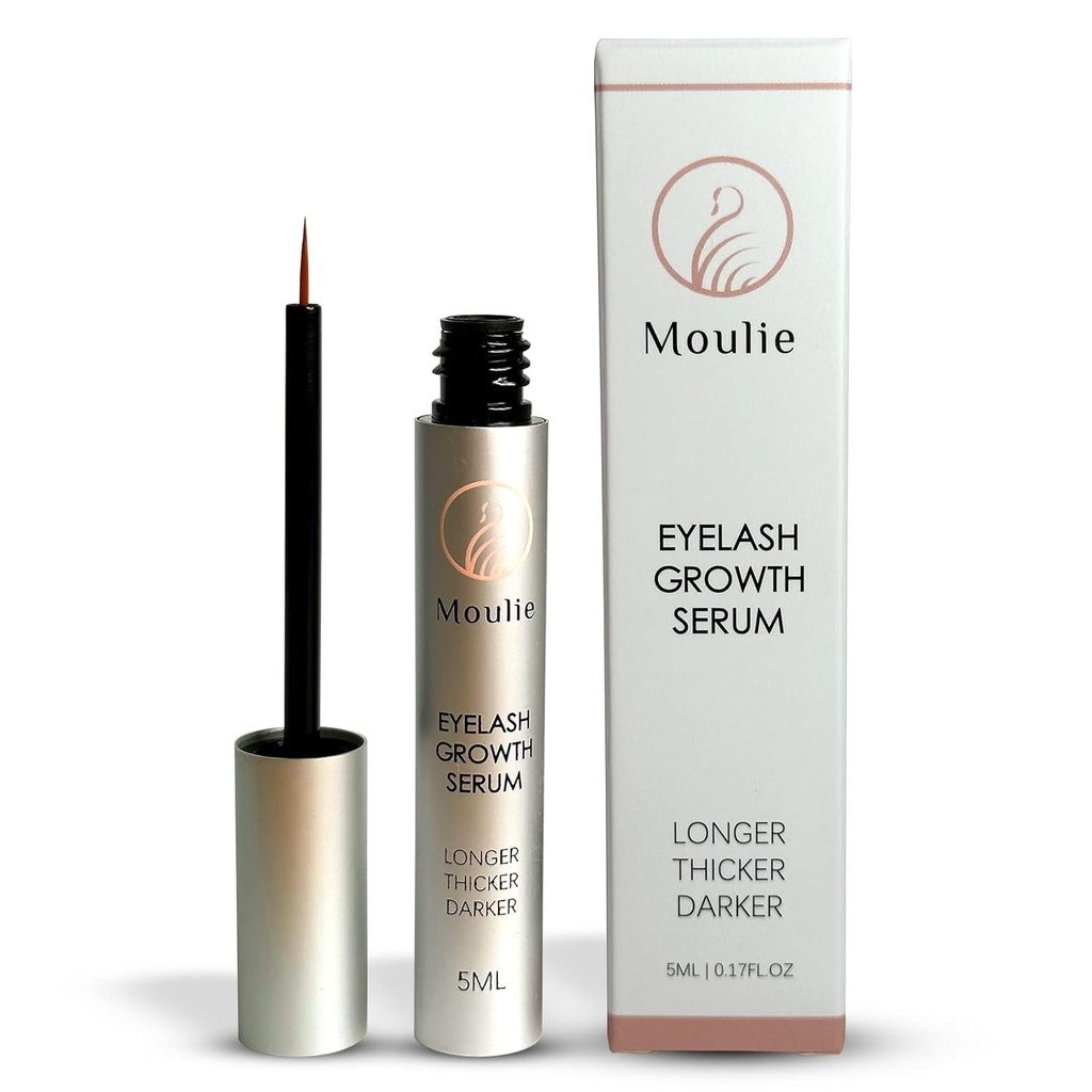 Whilash Growth Serum, Natural Organic Lash Boost & Enhancer for Longer, Fuller, & Thicker Lashes & Brows (5ml), Cruelty-Free, & Irritation-Free Formula.