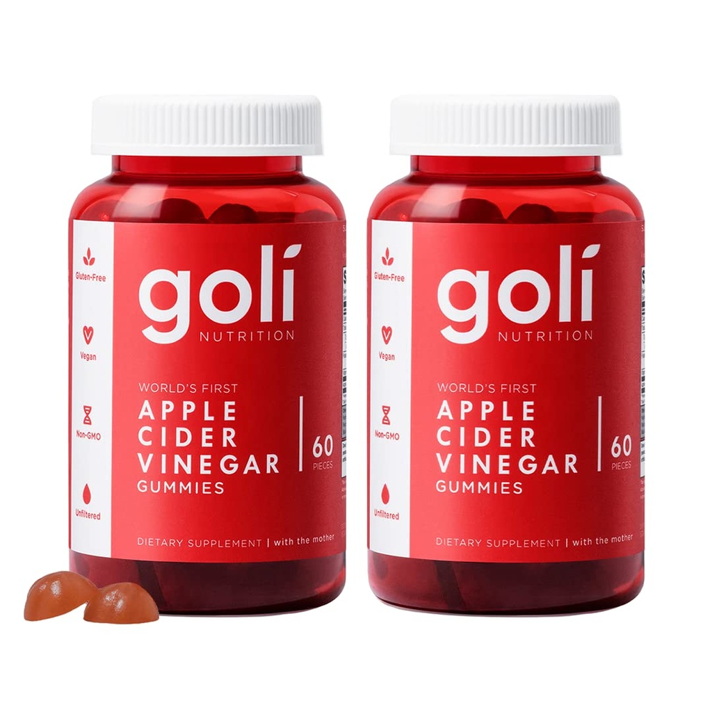 Goli supplément nutritionnel, vinaigre de cidre de pomme vitamines gommy nutrition, 2 paquet de 60 Compte