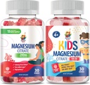 Magnesium Gummies voor kinderen 500mg en Magnesium Gummies voor volwassenen - 100mg. Kalm Magnesium Kauwen - Magnesium Citrate Kauwbare Supplement voor Mood & Muscle Support