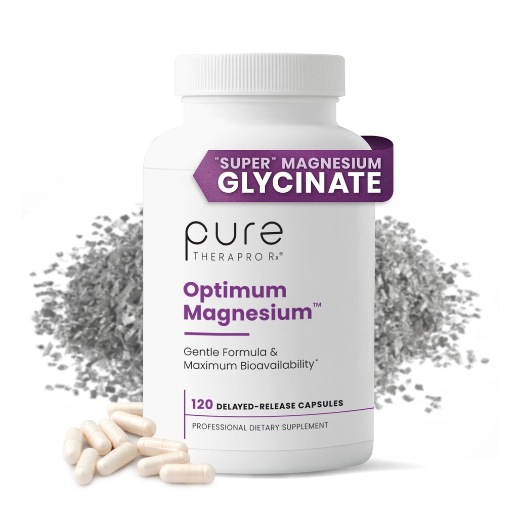 Pure TheraPro Rx Optimum Magnesium Lysinate Glycinate & Di-Magnesium Malate, Made in USA 2 maand supply