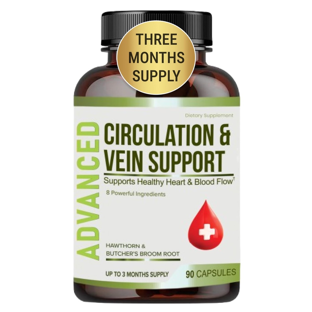 Meilleurs suppléments de circulation sanguine et le flux de soutien de la veine, la circulation des jambes, la santé cardiaque, et les veines varices.avec le balai de boucher, et Diosmin. Aide à réduire le gonflement et le malaise dans les jambes.90 Caps.