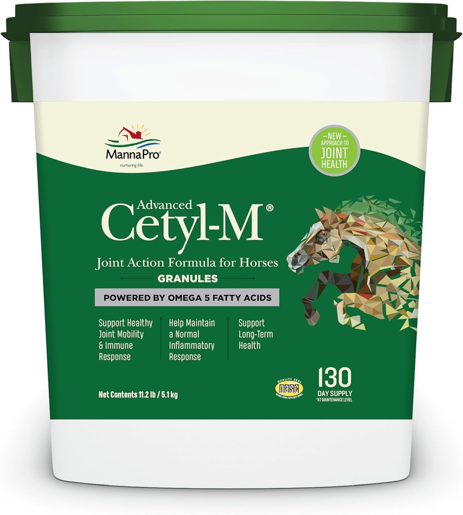 Manna Pro Cetyl-M Joint Supplement for Horses - Powered by Omega 5 Fatty Acids - 11,2 lb