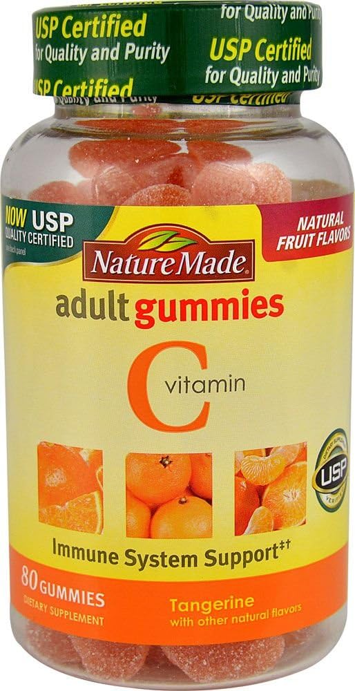 Nature Made Vitamin C Adult Gummies, Tangerine 80 ea (pack of 4)