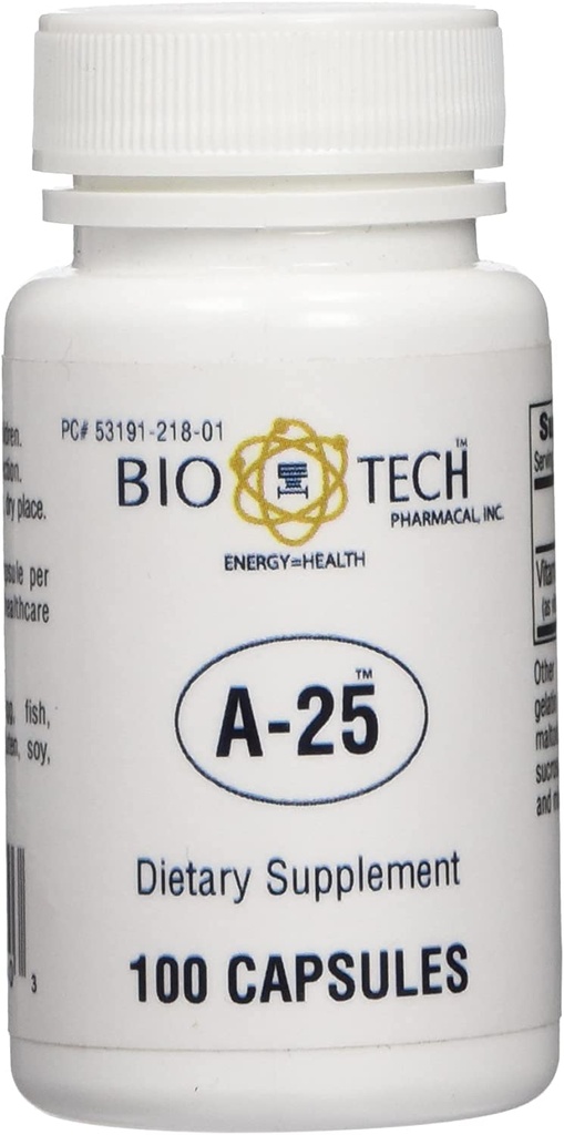 A-25 Vitamine A Palmitaat Dieetsupplement Voor gezichtsvermogen immuun Cellgroei botmetabolisme - 100 Capsules