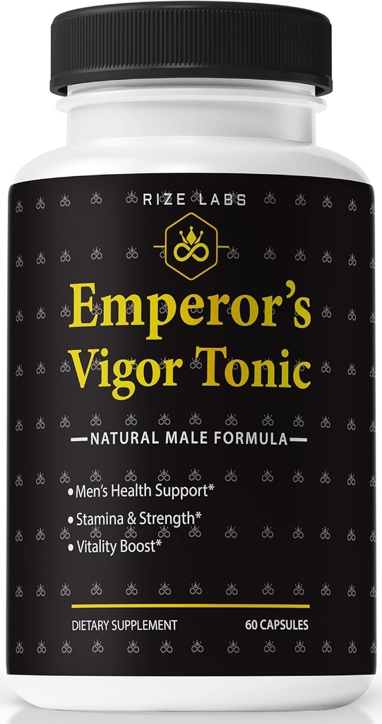 rize labs - Keizer's Wigor Tonic voor mannen, Alle natuurlijke voedingssupplement om de prestaties te verbeteren, capsules om uithoudingsvermogen en energie te bevorderen (60 capsules)