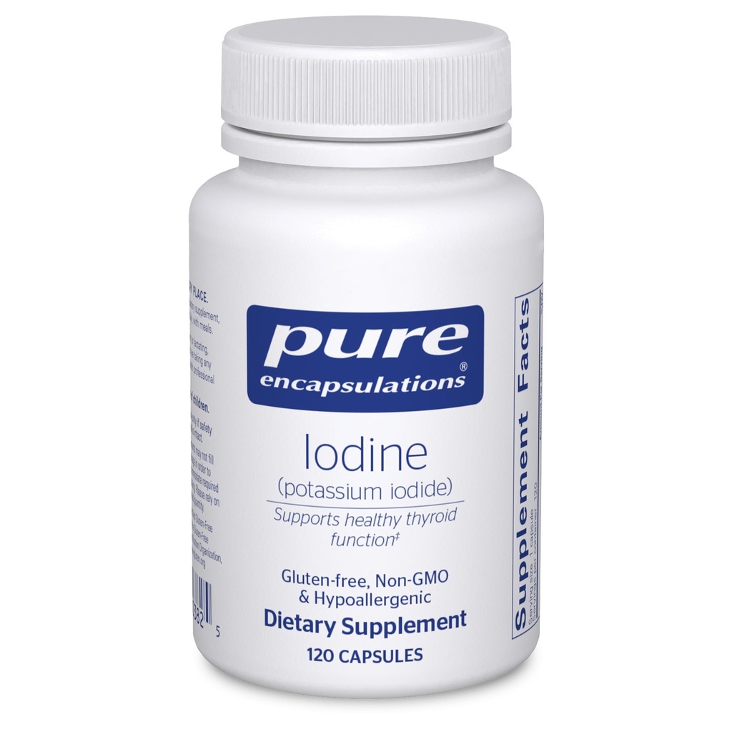 Pure Encapsulaties Jodium - Supplement ter ondersteuning van de schildklier en helpen bij het behoud van gezond Cellulair Metabolisme - met Premium Kaliumiodide - 120 capsules