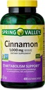 Supplément alimentaire à la cannelle de Spring Valley, 1000 mg, 400 Nombre