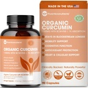 Biologische Kurkuma Curcumin met zwarte peper & BCM-95 - voor ontstoken ondersteuning, hersenen & Immune Health - 60 Vegan Turmeric Capsules, 1000mg Per Serve - Herbal Curcumin Supplementen