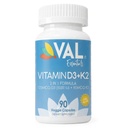 VAL Vitamine D3 + K2 (MK-7) 5000 UI & 90 mcg – Bone & Heart Health Support – Haute puissance, non-OGM, facile à avaler – 90 Capsules Vegan – Supplément D3 K2 Fabriqué aux États-Unis