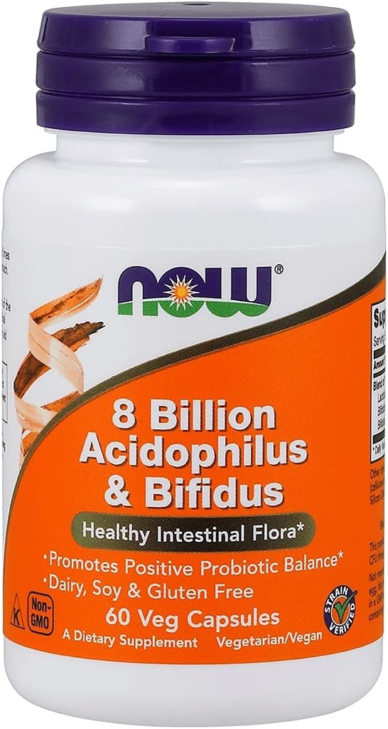 NU Foods Acidophilus & Bifidus 8 Miljard VCaps, 60 ct