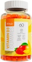 Khair Halal Vitamine D3 Gummies for Bone & Muscle Support - Non-GMO, Gluten & Gelatine Free, Vegetarische, Halal-Certified, Natural Mango, Peach & Aardbei Smaken - 60 Gummies