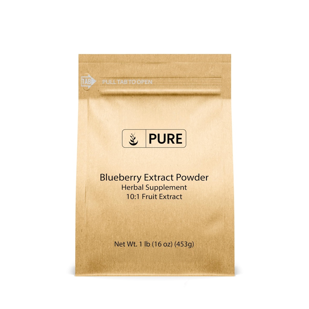 PURE ORIGINEEL INGREDIËNTEN Blueberry Extract Poeder (1 lb) Pure Kruidensupplement Extract Poeder