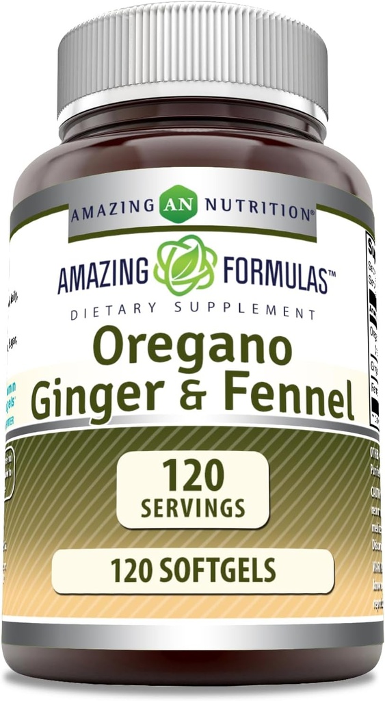 Verbazingwekkende Formules Oregano olie met gember & niet-gember supplement 