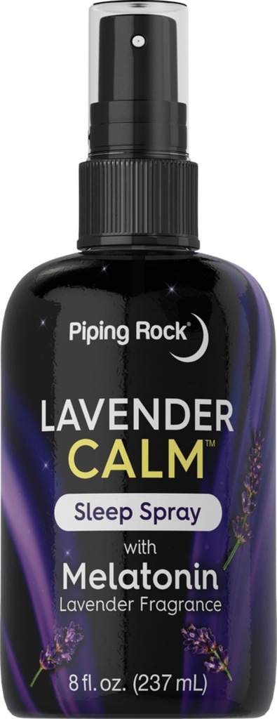 Piping Rock Melatonine Spray de sommeil pour les adultes 8 fl oz avec Melatonine & Lavande pour Oreiller, Chambre & Corps