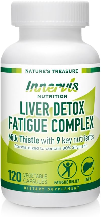 Leverontgifting & energiesteun Melkdistel + 9 belangrijke ingrediënten, Metabolisme & levergezondheid, 120 Veg Capsules
