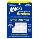 Mack's Pillow Soft Siliconen Oorpluggen, 12 Paar, de Originele Moldable Siliconen Putty Oorpluggen voor Slapen, Snurken, Zwemmen, Reizen, Concerten en Studeren Made in USA