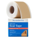 NUVADERMIS Siliconen Scar Tape voor chirurgische littekens - 120" x 1,5" Roll - Medical Grade Scar Tape voor rimpels, chirurgische littekens, keloid littekens, en hypertrofische littekens - Herbruikbare Scar Scar Sheets Roll - 1 Pack