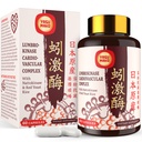 Lumbrokinase 100mg (Max Activity 1,000,000 LKU),Nattokinase 100mg-2,000 FU d'activité et riz de levure rouge 300mg, Potent Lumbrokinase Enzymes Supplément pour Circulatoire,Cognition,60 Capsules(Pack of 1)