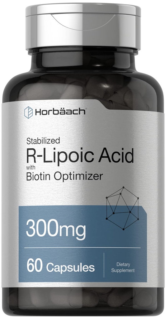 Horbäach gestabiliseerd R-Lipoïnezuur 300mg 60 Capsules met Biotine Optimizer