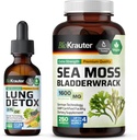 BIO KRAUTER Lung Detox Tincture 2 Fl. Oz. & Sea Moss 250 Capsules