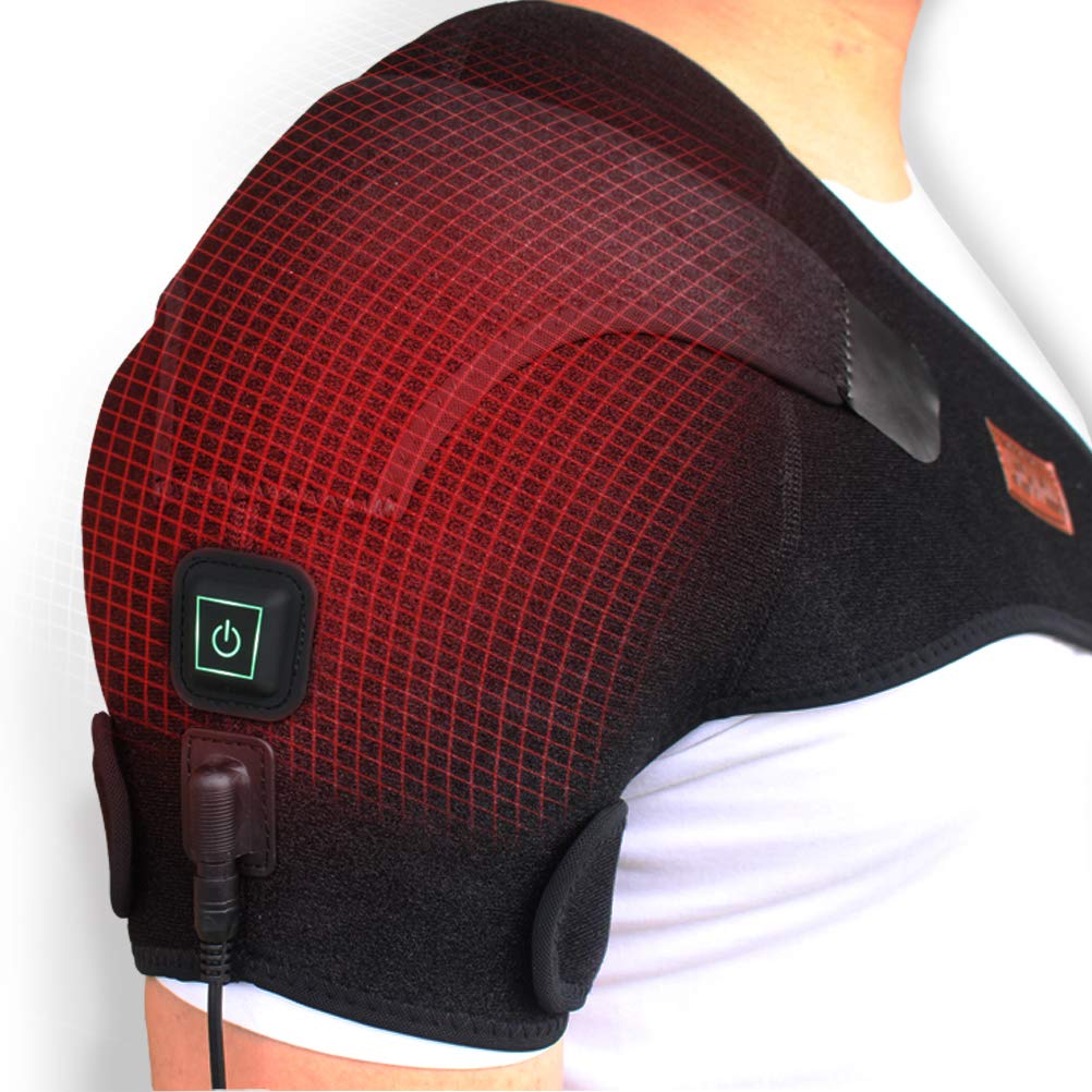 CREATRILL Verwarmde schouder Wrap, 3 Heat Settings, Verwarming Pad Ondersteuning Brace voor Rotator Manchet, Gezamenlijke Capsule & Biceps Tendon letsel, bevroren schouder, schouder dislocatie of spieren pijn verlichting