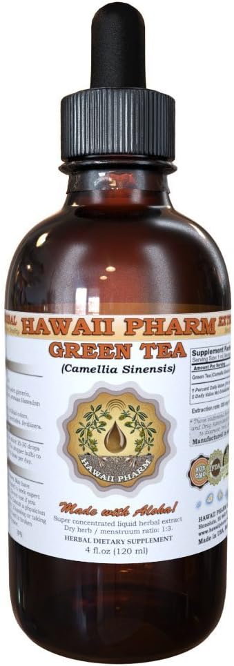 HawaiiPharm Green Tea Liquid Extract, Green Tea (Camellia Sinensis) Bladpoeder Tinctuur Supplement 2 oz