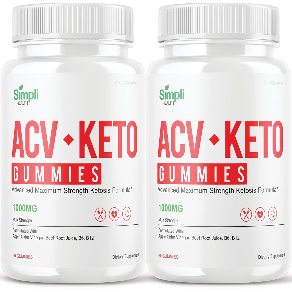 IDEAL PERFORMANCE (2 Pack) Simpli ACV Ketos Gummies Simpli Health Gummies Simplihealth Gummies Simpli Acc (120 Gummies)
