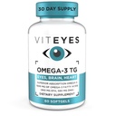 Viteyes Omega-3 TG ondersteunt Eye & Heart Health, Natural triglyceride Fish Oil Formula, Clear, 60 Tellen