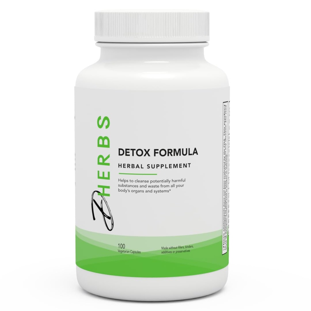 Detox Formula Supplement, Herbal Body Cleanse met Dandelion Root (100 capsules)