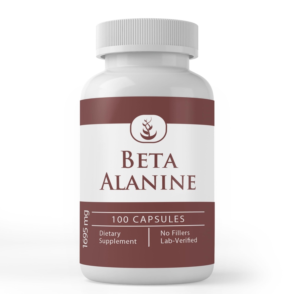 Pure originele ingrediënten Beta Alanine, (100 capsules) Altijd zuiver, Geen additieven of fillers, Lab geverifieerd