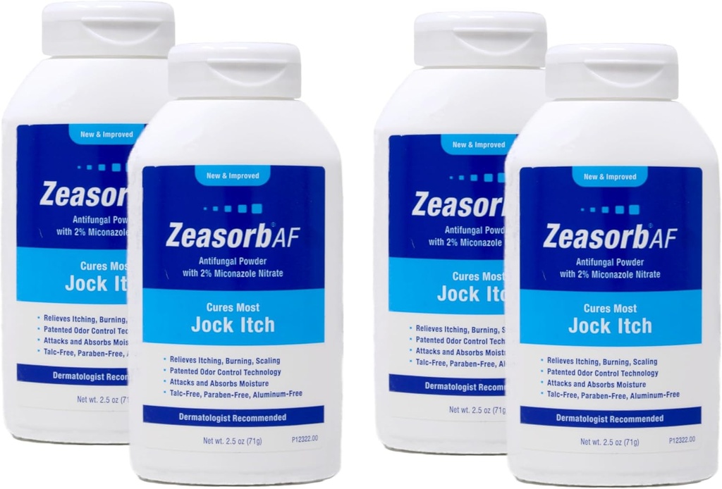 Zeasorb Poeder, Jock Itch, 2,5 Ounce (4 Pack)