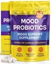 InnovixLabs Mood Probiotic for Women & Men, Clinically Studed Digestief & Mood Support Supplement, Lactobacillus helveticus Rosell-52ND & Bifidobacterium longum Rosell-175, 60 Capsules