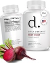 Beetwortelsupplementen - algehele vitaliteit en energiesupplementen voor vrouwen en mannen met biologisch zwart peperpoeder en bietenwortelpoeder - 120 biologische pillen per fles