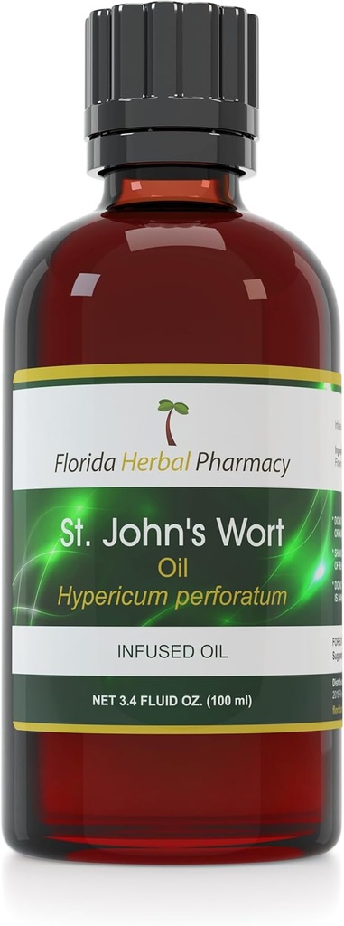 Florida Herbal Pharmacy, St. John's Wort (Hypericum perforatum) Infused Oil 3.4 oz (100 ml).