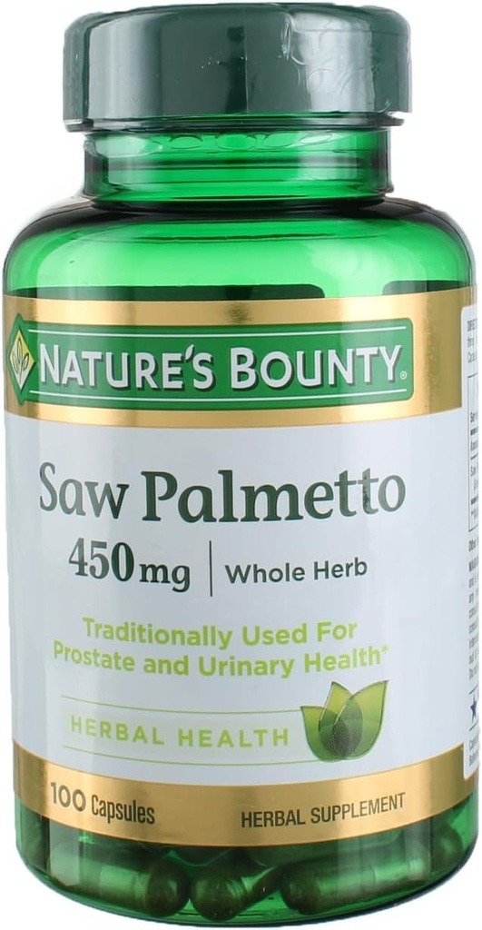 Nature's Bounty Saw Palmetto 450 mg 100 capsules