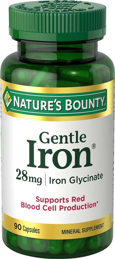 Nature's Bounty Gentle Iron 28 mg 90 capsules