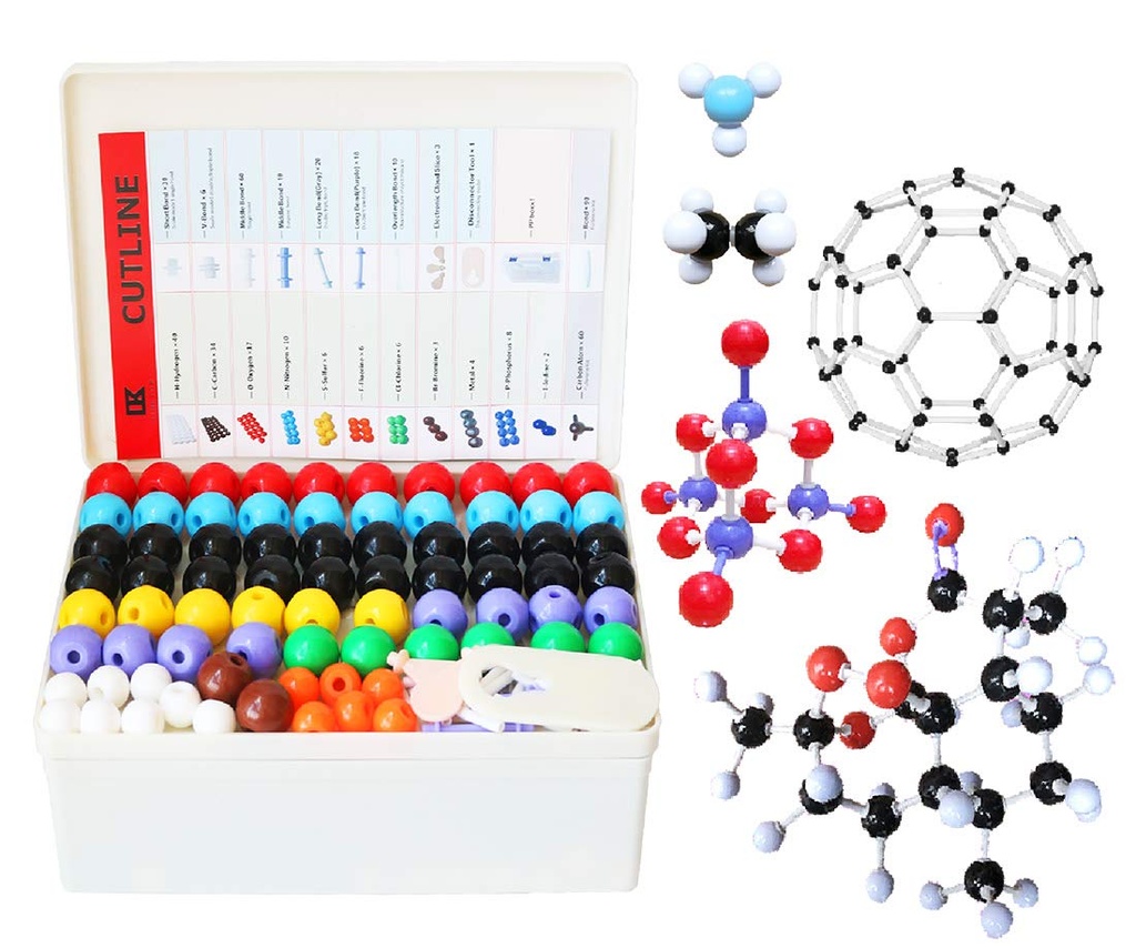 LINKTOR Chemie Moleculaire Model Kit (444 stuks), Student of Teacher Set voor biologische en anorganische scheikunde leren, Motivate Enthousiasme voor het leren en verhogen van de ruimte verbeelding, een Fullerene set