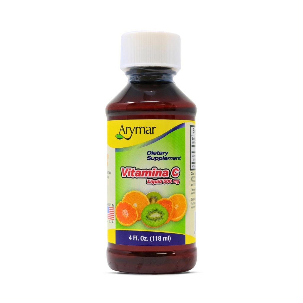 ARYMAR Vitamine C voor volwassenen, Immune Support, Antioxidant, Oranje Smaak (4 Fl Oz/Pack van 1)
