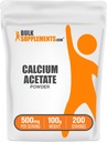 BulkSupplements.com Calciumacetaatpoeder - Calciumsupplement, Food Grade - Pure & Glutenvrij, 500mg per portie, 100g (3.5 oz) (Pack of 1)
