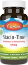 Carlson Niacin-Time 500 mg, Vitamine B-3, Tijdgereleased, 100 tabletten