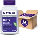 Natrol Easy-C Ondersteunt Immune Health met vitamine C en Bioflavonoïden, Bios Vegi Capsules, 500 mg, 120 Tellen (pakket van 12)