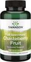 Swanson Chasteberry Fruit - Supplément à base de plantes Promouvoir la santé des femmes & le soutien menstruel et ménopausique - Peut soutenir l'équilibre et la santé de la peau - (120 capsules, 400mg chacune)