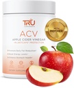 Suppléments TRU vinaigre de cidre de pomme, vinaigre de cidre biologique avec la mère, améliore la digestion et la santé de la peau, 45 portions, 1000mg